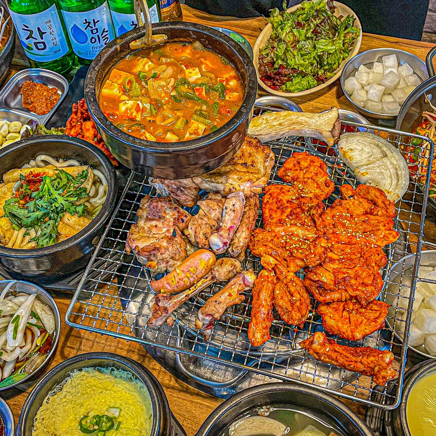 숯불위에 그린 닭