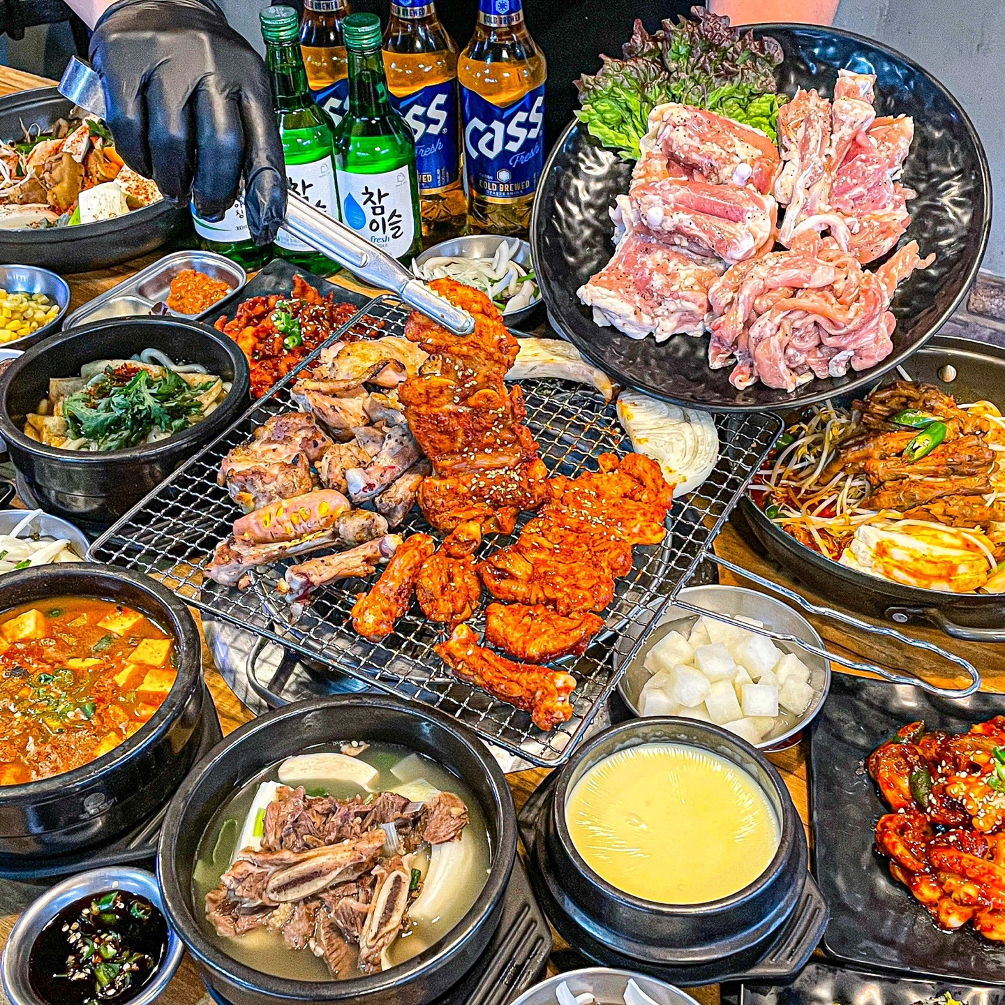 숯불위에 그린 닭