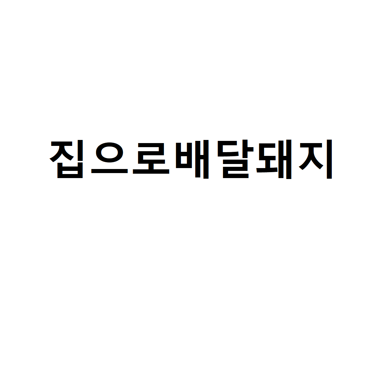 집으로배달돼지