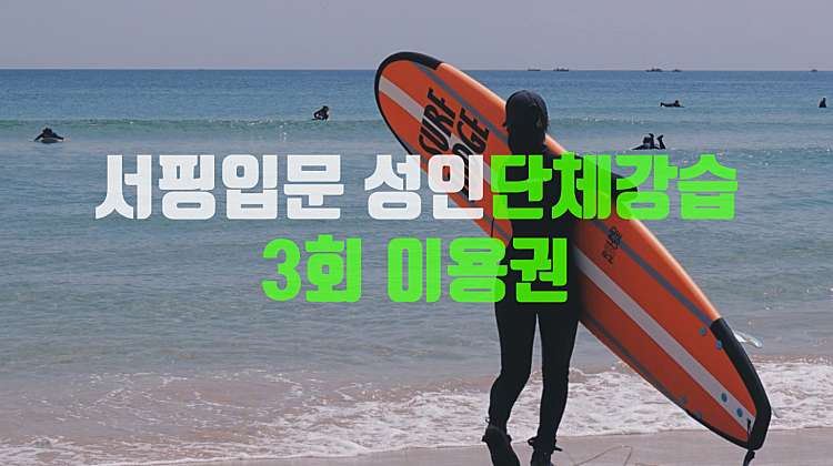 서핑입문 성인단체강습(3회 이용권) 대표사진