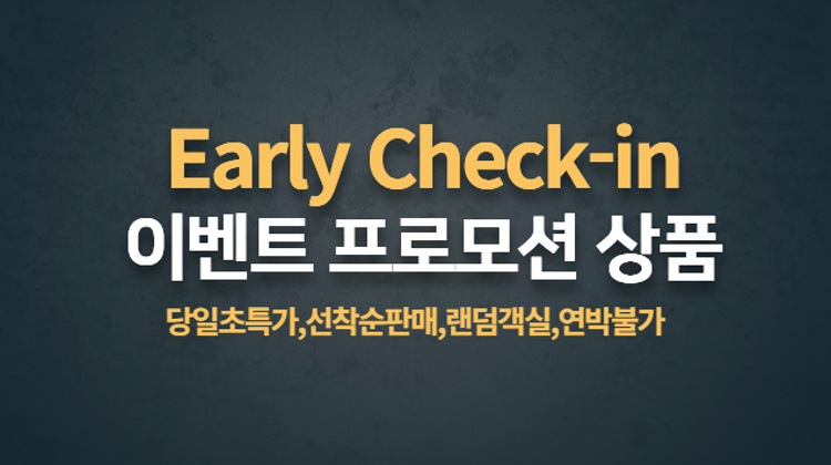 Early Check-in (Only룸,객실랜덤배정) 대표사진
